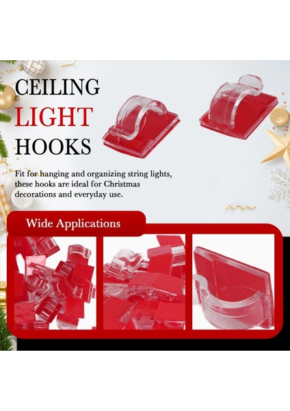 Açık Dize Işıkları Için Kancalar Klips 50 Paket Klipler Şerefli Işık Kancası 50 Su Geçirmez Yapıştırıcı Destek Lambası Için (Yurt Dışından) indirimleri
