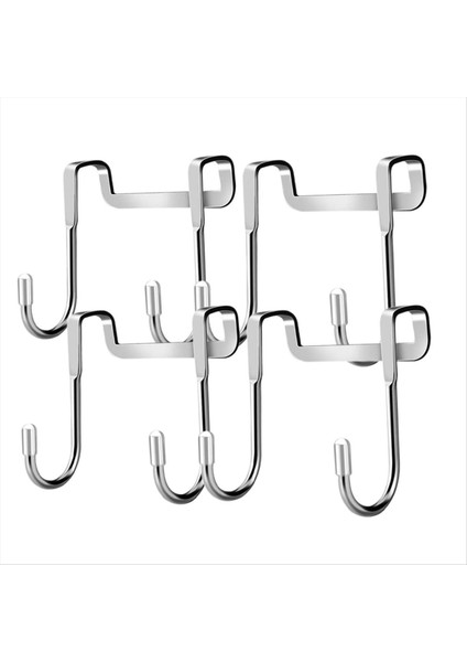 4pcs Çift Kanca Kapı Kanca Banyo Askısı Duş Havlu Şapka Organizatör Raf Şapka Kancaları Şapka Askı Askı Askıları (Yurt Dışından)