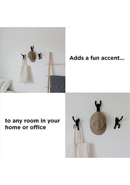 Duvar Hook Partner Hook Karikatür Duvar Kapı Ceket Kancası, Duvara Monte Ceket Rafı, 3 Pcs (Yurt Dışından) modelleri