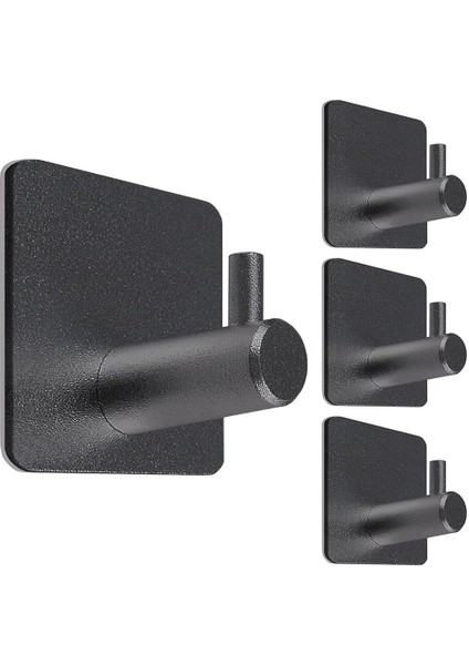 Ağır Hizmet Tipi Yapıştırıcı Kancalar, Kendi Yapışkan Kancalar, Kare - Ev Okulları ve Ofisler Için Düz Kanca (4pcs) Siyah (Yurt Dışından) indirimleri