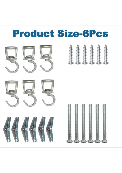 Asma Bitkileri Için Tavan Kancaları 6 Adet, Metal Bitki Kancaları, Asılı Kuş Besleyicileri, Lambalar, Flowerpot Için Kancalarda Vidalanma (Yurt Dışından) fiyatları