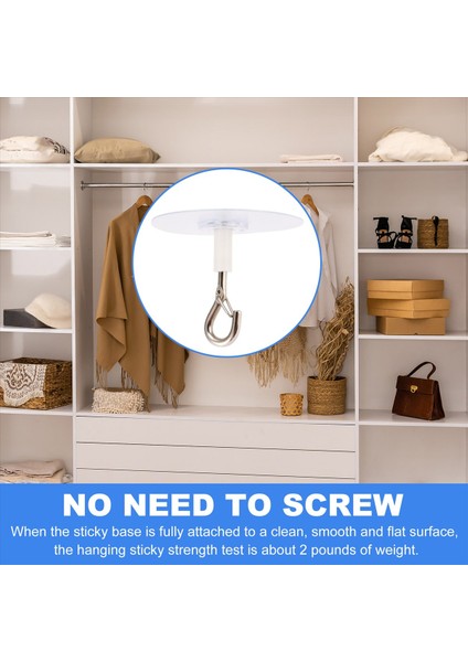 Çubuk Tavan Kancaları Tavan Için Ağır Derece Kendinden Yapışkan Su Dayanıklı Kancalar Rüzgar Çanları Için Çok Işlevli Kancalar (Yurt Dışından) indirimleri