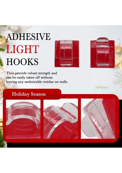 Açık Dize Işıkları Için Kancalar Klipsler 30 Paket Klipsleri 30 Su Geçirmez Yapıştırıcı Destekli Işık Kancası (Yurt Dışından) indirimleri