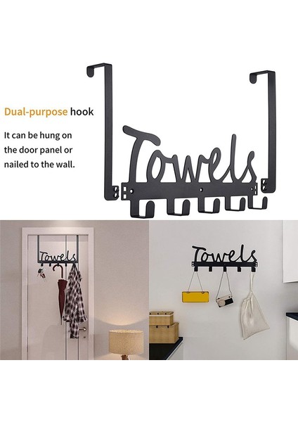 Performanssız Kapı Arka Kat Hook Kapı Arka Depolama Raf Havlu Raf Duvara Monte Havlu Rafı Banyo Için Geçerlidir (Yurt Dışından) fırsatları