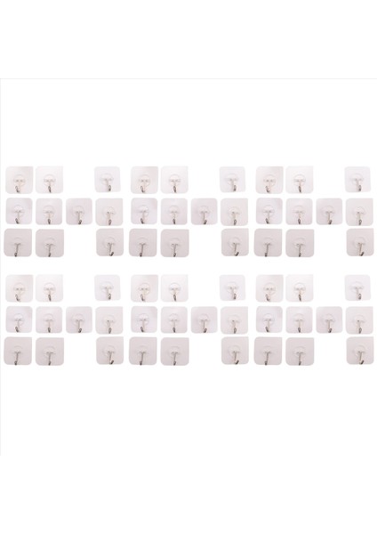 Yapışkan Kancalar Ağır Hizmetkâr Kendi Kendine Yapışkan Kancalar, Mutfaklar Için Şeffaf Yeniden Kullanılabilir Dikişsiz Yapışkan Duvar Kancaları, Banyo (Yurt Dışından)