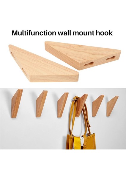 8pcs Doğal Ahşap Giysiler Askı Duvarı Monte Ceket Kanca Dekoratif Anahtar Tutucu Şapka Atkı Çanta Depolama Askısı Banyo Rafı (Yurt Dışından) indirimleri
