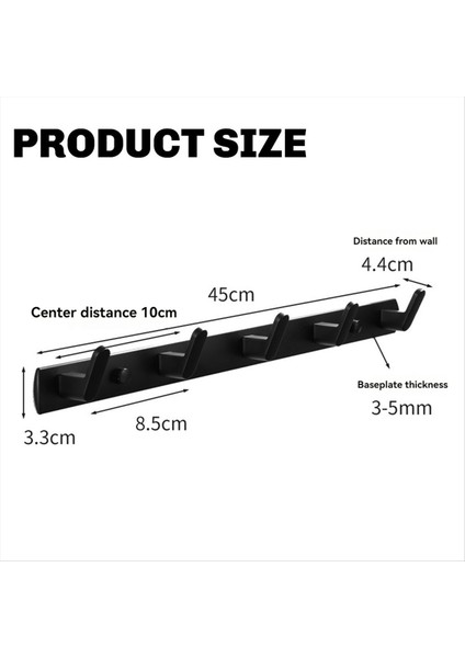 5 Kanca Ceket Kancaları Alüminyum Kapı Tutucu Havlu Kıyafetleri Şapka Çanta Anahtar Duvar Asılı Askı Siyah Banyo Rafı Vidalar (Yurt Dışından) modelleri