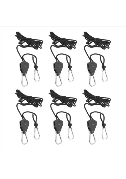 6pcs 1/8 Inç Ağır Görevli Ayarlanabilir Büyüme Işık Cırcır Halat Askı, Büyüyen Lambaların Bahçeciliği Için Kullanılır (Yurt Dışından) modelleri
