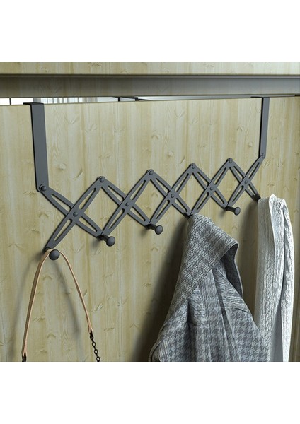 Kapı Kancalarının Üzerinde, Kapı Askısının Üzerinde Geri Çekilebilir Paslanmaz Çelik, Genişletilebilir Havlu Ceket Rafı Beş Kancayı Asılı (Yurt Dışından) indirimleri