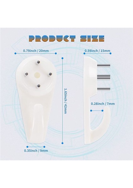 40 Resim Askıları, Beton/alçı/sert Duvar Kancaları, Resimler, Halılar, Saatler ve Daha Ağır Ağırlıklar Için (Yurt Dışından) fırsatları