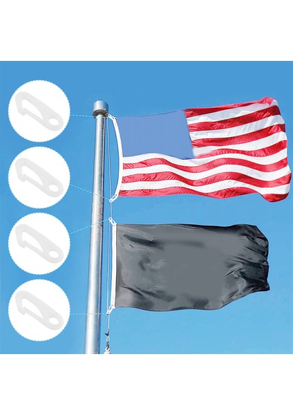 12PCS Bayrak Direği Klipsli Çırpı Kancaları Bayrak Klipleri Bayrak Kutup Aksesuarı - Halyard Ipine Bayrak Kancaları Takın ve Bayrağı Tokatla (Yurt Dışından) fiyatları