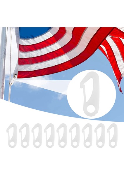 12PCS Bayrak Direği Klipsli Çırpı Kancaları Bayrak Klipleri Bayrak Kutup Aksesuarı - Halyard Ipine Bayrak Kancaları Takın ve Bayrağı Tokatla (Yurt Dışından) fırsatları