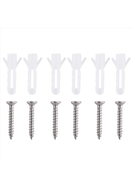 6pcs Metal Ayna Klipsleri Geniş Kanal Ayna Askı Klipsi Kit Tutma Klipsleri Vida Ayna Klipsli Aynalar Için Gümüş (Yurt Dışından) fiyatları