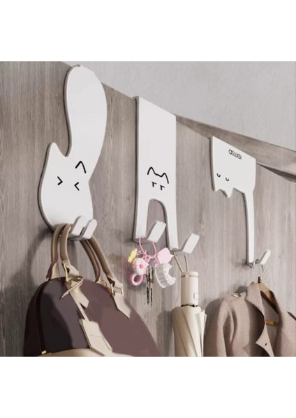 Kapının Arkasında Kanca Rafı Yumruksuz Mutfak Dolap Kapı Duvar Askısı Depolama Giysileri Şapka Anahtar Eseri (Yurt Dışından) fırsatları