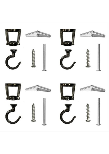 4 Adet Asma Bitkiler Için Tavan Kancaları, Ağır Hizmet Tipi Metal Bitki Kancaları, Asılı Kuş Besleyicileri Için Kancaları Vidalayın (Yurt Dışından)