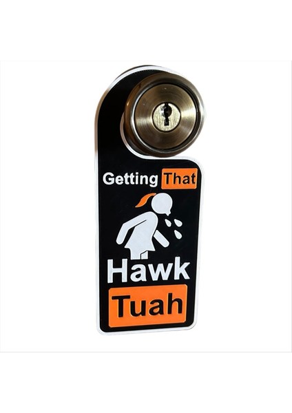 2pcs Hawk Tuah Kapı Askısı Komik Doorknob Askı Alıyor Hawk Tush (Yurt Dışından) fiyatları