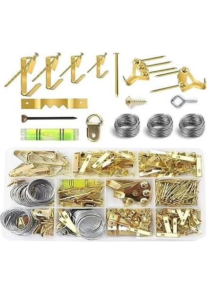 314 Pcs Resim Asılı Kit, Alçıpan Için Ağır Resim Asılı Kancalar, Tırnaklarla Resim Kancaları, Asılı Tel Sawtoothetc (Yurt Dışından)