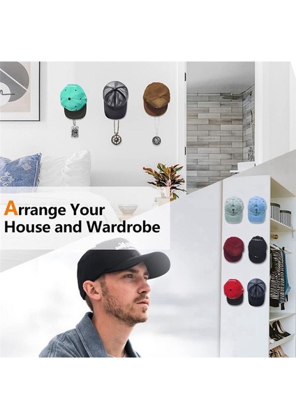 Şapka Kancaları, Duvar Için Yapışkan Şapka Rafı, Kurulumu Kolay, Çok Işlevli Şapka Düzenleyici, Kullanımı Kolay, Sondaj Şapka Tutucu Yok (Yurt Dışından) indirimleri