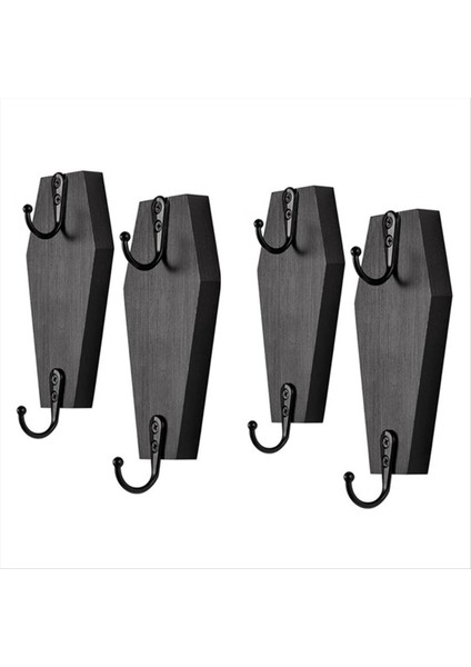 Cadılar Bayramı Tahit Duvar Asma, Duvar Için Anahtarlar Için Tabut Duvarı Kancası - Anahtarlar Için Rustik Siyah Ahşap Askı, Kupalar, Çanta B (Yurt Dışından) fiyatları