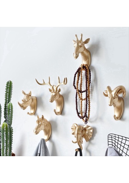 Duvara Monte Kancalar Hayvan Baş Raf Ceket Kapakları Duvar Askı At Fil Kancaları Dekoratif Dekor Banyo Aksesuarları D (Yurt Dışından) fiyatları