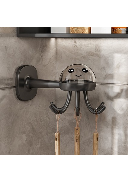 Çok Fonksiyonlu Mutfak Kancaları 360 ° Döndürme Ahtapot Şeklindeki Işaretli Yapıştırıcı Kancalar Banyoda (Yurt Dışından) indirimleri