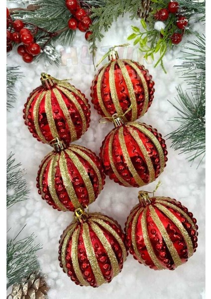 Orc Yıl 240103 Desenli Top 8 cm 6 Lı Pvc Kutu YIL.1405