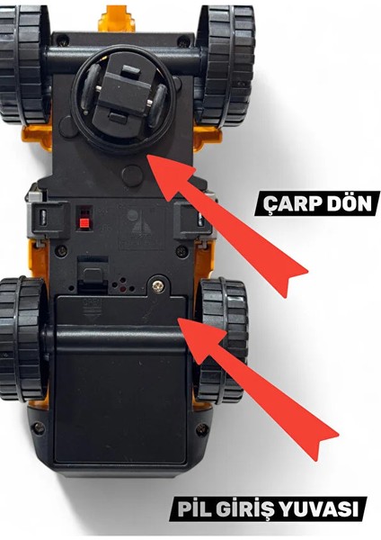 Pilli Sesli Işıklı 360 Derece Full Hareketli Çarp Dön 20 cm Inşaat Aracı Kamyon fiyatları