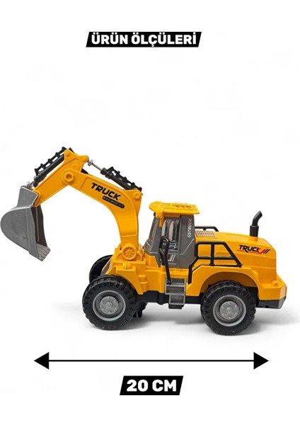 Pilli Sesli Işıklı 360 Derece Full Hareketli Çarp Dön 20 cm Inşaat Aracı Kamyon fırsatları