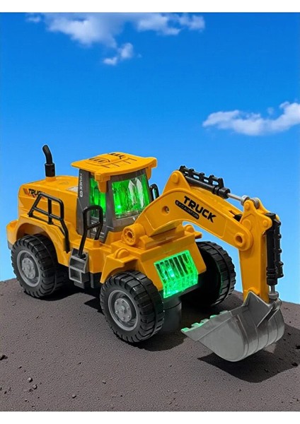 Pilli Sesli Işıklı 360 Derece Full Hareketli Çarp Dön 20 cm Inşaat Aracı Kamyon indirimleri