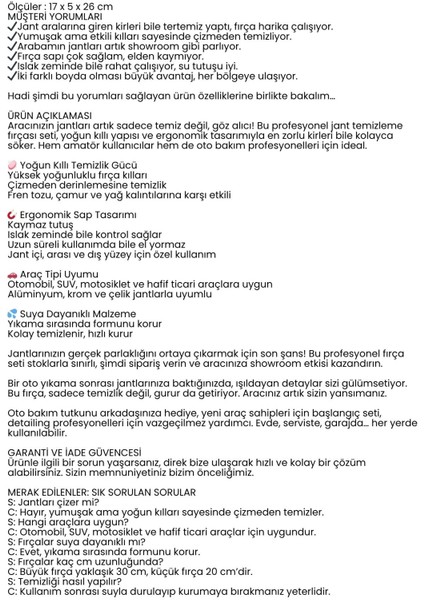 Hızlı Jant Temizleme Fırçası 422197 fiyatları