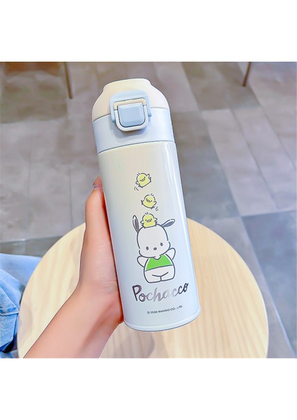 Sanrio Gullo Kuromi Çocuk Termos Kupası Kız Paslanmaz Çelik 316 Düz Içme Kupası Öğrenci Okul Özel Su Isıtıcısı Kulomi Mor #500ML (Yurt Dışından)