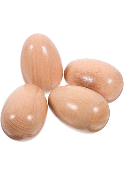 Ahşap Yumurta Çalkalayıcılar Seti, 4pcs Yumurta El Perküsyon Çalkalayıcılar Bitmemiş Paskalya Yumurtaları Müzik Aletleri Ahşap Paskalya Yumurta Oyuncak (Yurt Dışından)