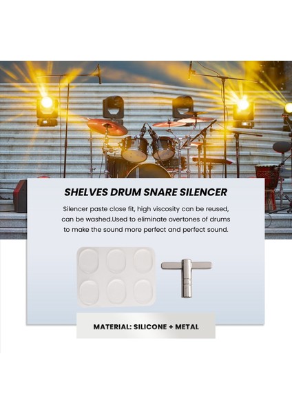 Drum Damper Jel 6 Paket Bir Davul Ayarlama Anahtar Paketi 1 (Yurt Dışından) modelleri