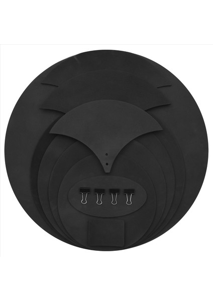 14PCS/SET Kauçuk Köpük Tambor Bas Trampet Sesi Kapalı Sessiz Sessiz Uygulama Pedi Set Müzik Aleti Aksesuar (Yurt Dışından)