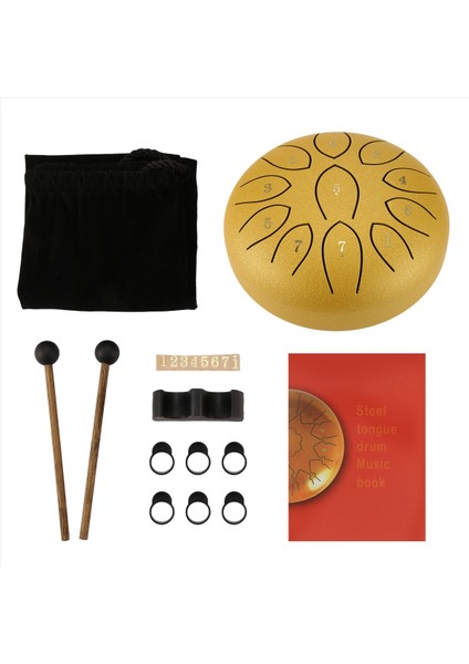 Dış 6 Inç Için Yağmur Davul 11 ​​ton Çelik Dil Davul Yağmur Yağışı Açık Yağmur Chime Müzik Aleti (Yurt Dışından) modelleri