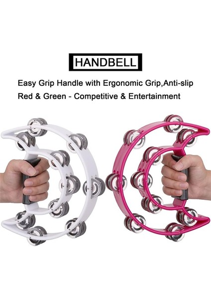 2 Pack 10 Inç Çift Sıra Tef, Yetişkin, Yarım Ay Müzikal Tef 20 Metal Jingles Elde Tutulan Perküsyon Davul (Yurt Dışından) indirimleri
