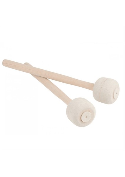 2pcs Büyük Trampet Davul Çekiçleri, Yürüyüş Davul Davul Çubuklarını Oynayan Baş Ahşap Büyük Davul Çekiçler Band Pratiği Hissettim (Yurt Dışından)