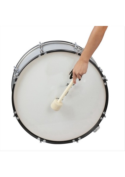 2pcs Büyük Trampet Davul Çekiçleri, Yürüyüş Davul Davul Çubuklarını Oynayan Baş Ahşap Büyük Davul Çekiçler Band Pratiği Hissettim (Yurt Dışından) fırsatları