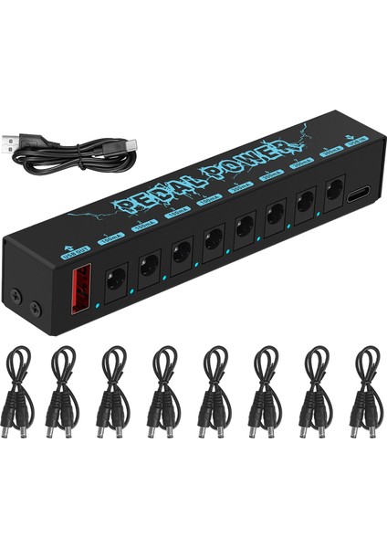 5V Gitar Pedalları Güç Kaynağı 8 Yollu Çıktılar Taşınabilir Dayanıklı Pedal Kart Güç Kaynağı Gitarları Güç Kaynağı Etkisi (Yurt Dışından)
