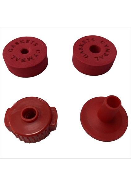 Kırmızı Zil Koruma Pamuk Keçe Sünger Ped Cymbal Hızlı Serbest Bırakma Kapağı Hızlı Serbest Bırakma Davul Set Aksesuarları (Yurt Dışından)