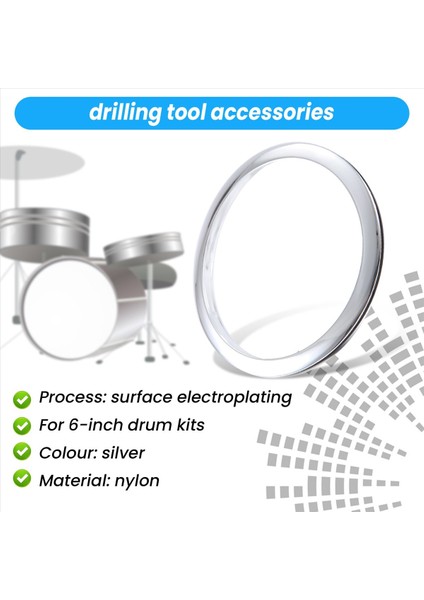 6 Inç Davul Kiti Bas Davul Deliği Halkaları Davul Sondaj Alet Aksesuarları (Yurt Dışından) indirimleri