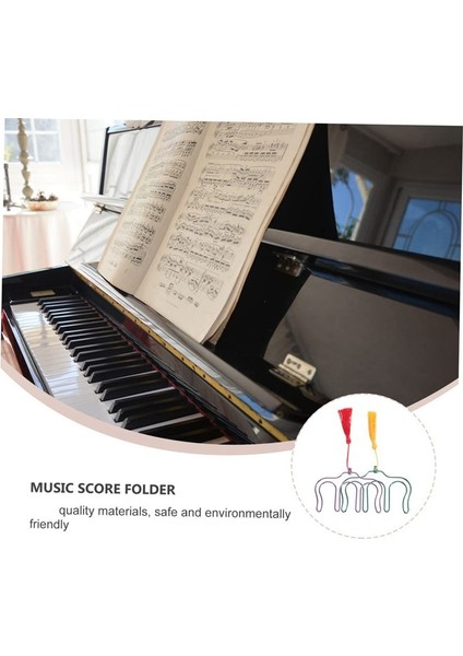 2pcs Notalar Püsküllü Klips Gitar Tutucu Metal Yer Imleri Piyano Sayfası Müzik Sayfası Tutucu M-Şekil Müzik Kitabı Klibi (Yurt Dışından) modelleri