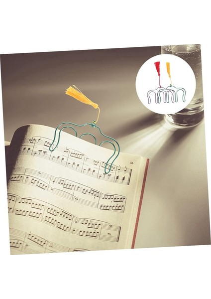 2pcs Notalar Püsküllü Klips Gitar Tutucu Metal Yer Imleri Piyano Sayfası Müzik Sayfası Tutucu M-Şekil Müzik Kitabı Klibi (Yurt Dışından) fırsatları