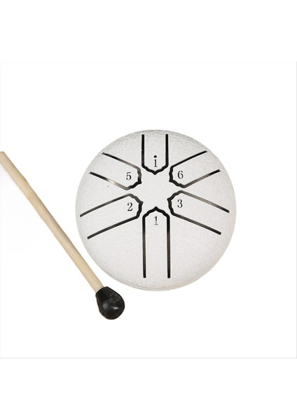 3 Inç 6 Tonlu Çelik Dil Davul Mini El Tava Davulları Bagetlerle Perküsyon Müzik Aletleri Davul Aksesuarları F (Yurt Dışından)