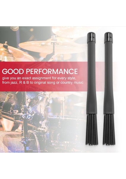 1 Çift Caz Davul Fırçaları Geri Çekilebilir Davul Çubukları 32 cm Siyah (Yurt Dışından) fırsatları
