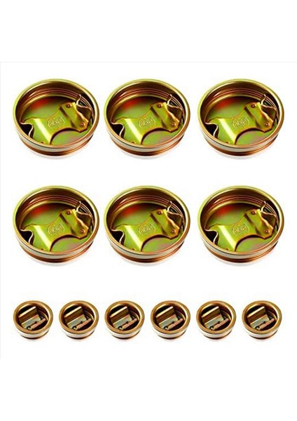 12 Paket Çelik Bung Tapası Drum Bung 6cm ve 3cm Bung Delik Kapağı 55 Galon Davul Kapakları Kaplamalı Kaplamalı Metal Bung Kapakları (Yurt Dışından)