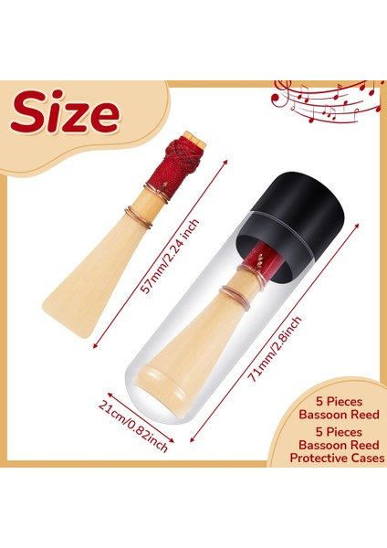 5 Pcs Bozluk Reed ile 1 Bozluk Reed Koruyucu Kılıf Kılıfı Fabrikası Reed Orta Yumuşak Fagot Kazan (Yurt Dışından) indirimleri