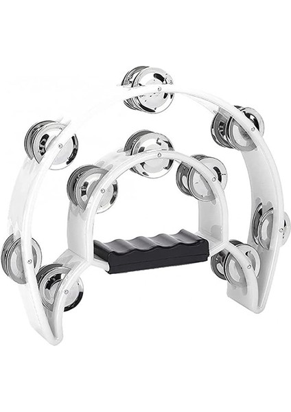 Half Moon Tambourine - Müzik Enstrümanı Perküsyon Drum &amp; Guitar Oynama (Beyaz) (Yurt Dışından)