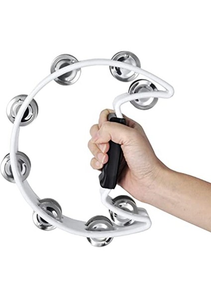Half Moon Tambourine - Müzik Enstrümanı Perküsyon Drum &amp; Guitar Oynama (Beyaz) (Yurt Dışından) modelleri