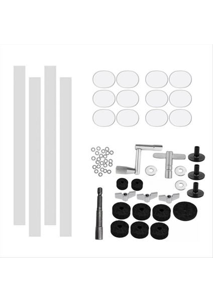 51PCS Zil Standı Kollu Zil Kılıfları Zil Yıkama Taban Kanat Fındıkları Zil Tamburu Yedek Parçaları (Yurt Dışından) modelleri